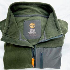 Vintage Timberland  Fleece Sweater Pull Over Zip 1/4  Olive XXL/TTG (31)